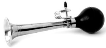 Japanisches Druckhorn aus Messing, verchromt