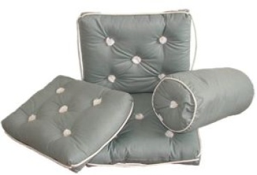 Rolle Baumwollkissen, grau Ø 190 x 440 mm