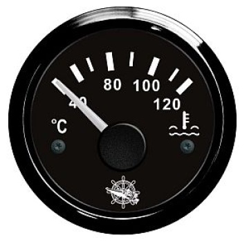 Wassertemperaturanzeige 40/120° schwarz/schwarz