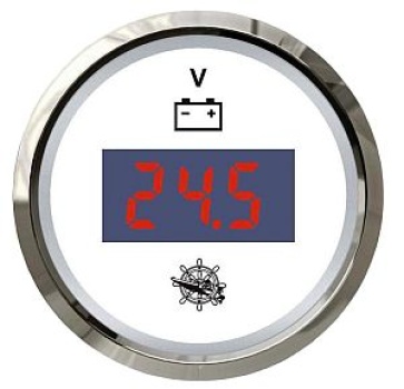 Digitales Voltmeter, 8/32 V weiß/poliert