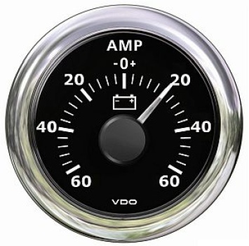 Strommeter, weiß -60 A + 60 A