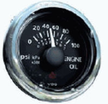 Öldruckmesser, schwarz 5 bar/80 psi