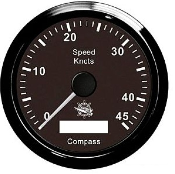 Geschwindigkeitsmesser GPS-Kompass schwarz/schwarz