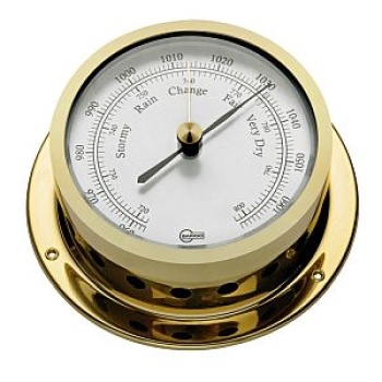 Barigo Barometer Star Messing, vergoldet