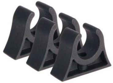 Clip für Rohr, schwarz 19/20 mm