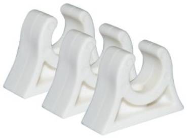 Clip für Rohr, weiß 16/18 mm