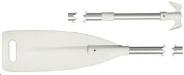 Ausziehbares Teleskop-Paddel m. Bootshaken 90/160 cm