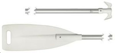 Paddel mit Blatt aus weißem ABS und Nylonbootshaken am Ende, 130cm