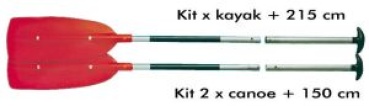 Zusammensteckbare Stechpaddel für Kanus 150 cm je