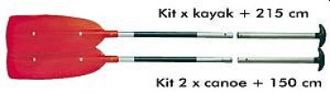 Zusammensteckbare Stechpaddel für Kanus 150 cm je