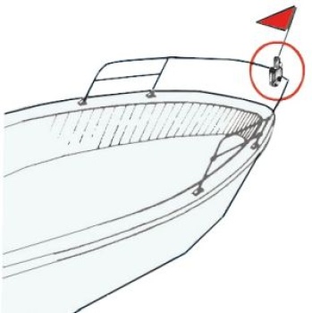 Flaggenstockhalter 20 mm
