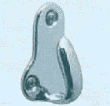 Haken aus Messing, verchromt 45x33 mm