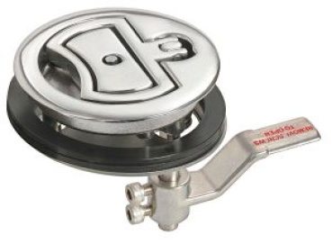 Luken Verschluß AISI316 mit Schloß Ø90 mm
