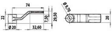Ersatzhebel f. Bodenheber 29,5 mm