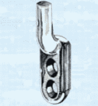 Haken Messing, verchromt 43x13x14 mm