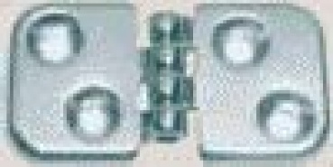 Scharnier Messing, verchromt 60x32 mm