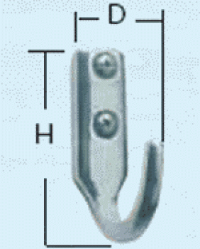 Haken Edelstahl, poliert 25x41 mm