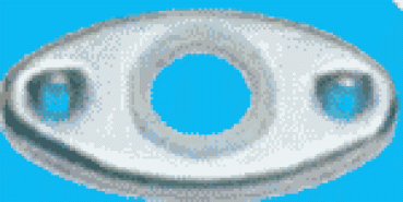 Rosette f. Türklinke Ø 28x53 mm oval