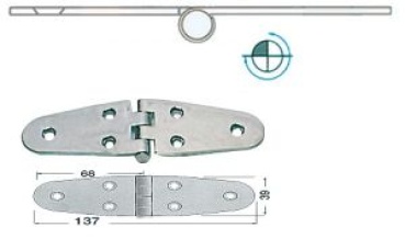 Scharnier umgekehrt 137x39 mm