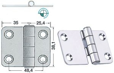 Scharnier herausragender Kern 60,4x38,1mm
