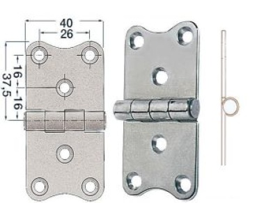 Scharnier herausragender Kern 75x40 mm