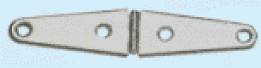 VA-Stahl Scharnier, poliert 145x32 mm