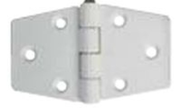 Scharnier verstärktes Nylon, weiß 98x65 mm