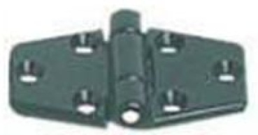 Scharnier verstärktes Nylon, schwarz 65x40 mm