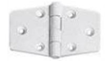 Scharnier verstärktes Nylon, weiß 65x40 mm