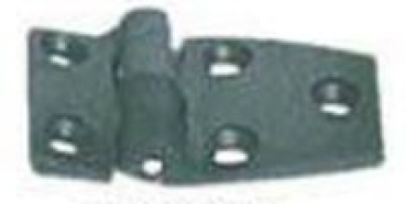 Scharnier verstärktes Nylon, schwarz 54x38 mm