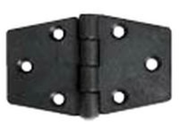 Scharnier verstärktes Nylon, schwarz 38x38 mm