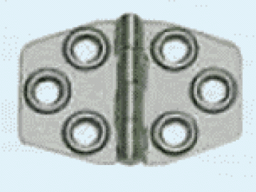 Scharnier AISI316, poliert 68x46 mm