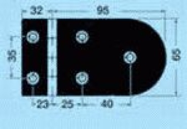 Scharnier 128x65 mm