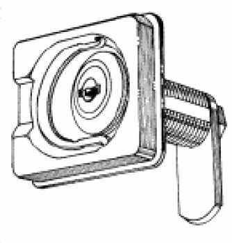 Drehverschlußriegel m. Türdrücker 50x55 mm