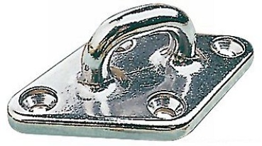 Augbolzen AISI316 m. 4 Schrauben 88x55 mm