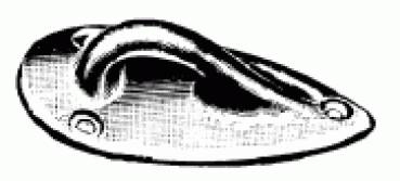 Augplatte m.Stehebolzen Messing,ver. 80x35x25 mm