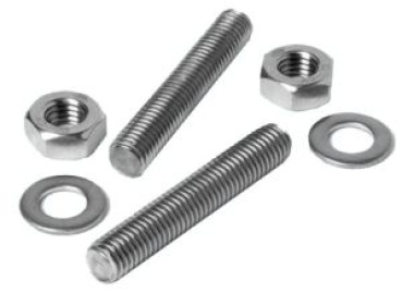 VA-Stahl Stiftschrauben-Set f. Klampen 12x100 mm