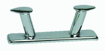 Knopfpoller Messing, verchromt 140 mm