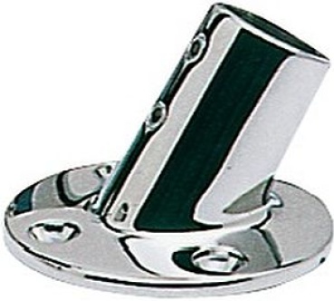 Relingstützenhalter, rund AISI316 60° 22 mm