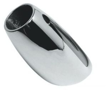 Relingstützenhalter, stumpf-oval AISI316 45° 25 mm
