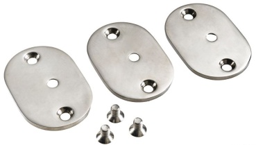 Handlaufsetbfestigung 3 Platten + 2 Schrauben