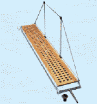 Gangway, unverstellbar Teak-Lauffläche 210 cm