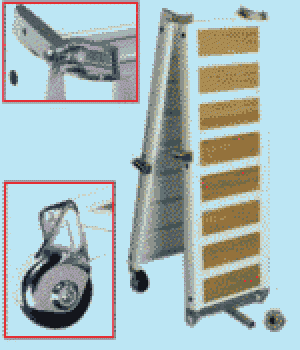 Gangway, klappbar weiße Lackierung 210 cm