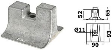 Anodo piede Yamaha 300/350 HP