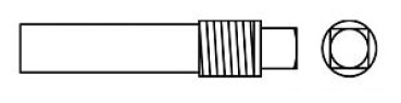 Zinkanode f. Wärmetauscher 3/8 10x40+18 mm SET 2Stk.