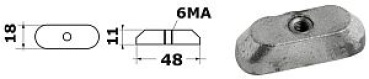Plattenanode 6/15 PS Viertakter M6 Gewinde SET 2Stk.