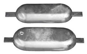 Magnesiumanode z. Festschweißen 320 x 147mm 2,5 kg