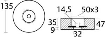 Magnesiumanode m. versenkbarer Halterung Ø 135 mm