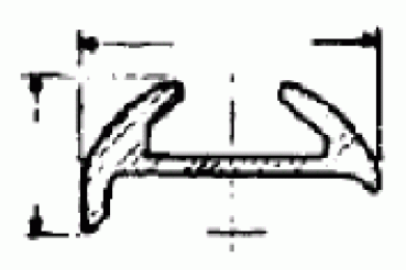 Profilleiste aus eloxiertem Aluminium 25x7+15 mm Stange