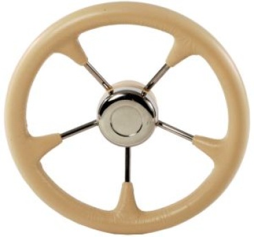 Steuerrad Polyurethan, weich m.Konus creme 350mm